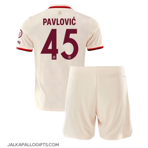 Bayern Munich Aleksandar Pavlovic #45 Kolmas Peliasu Lasten 2024-25 Lyhythihainen (+ Lyhyet housut)